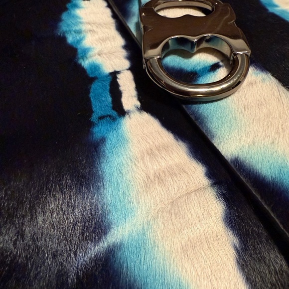 Tory Burch (medium) Tie-Dye Blue Boho Leather shoulder bag - Picture 9 of 9